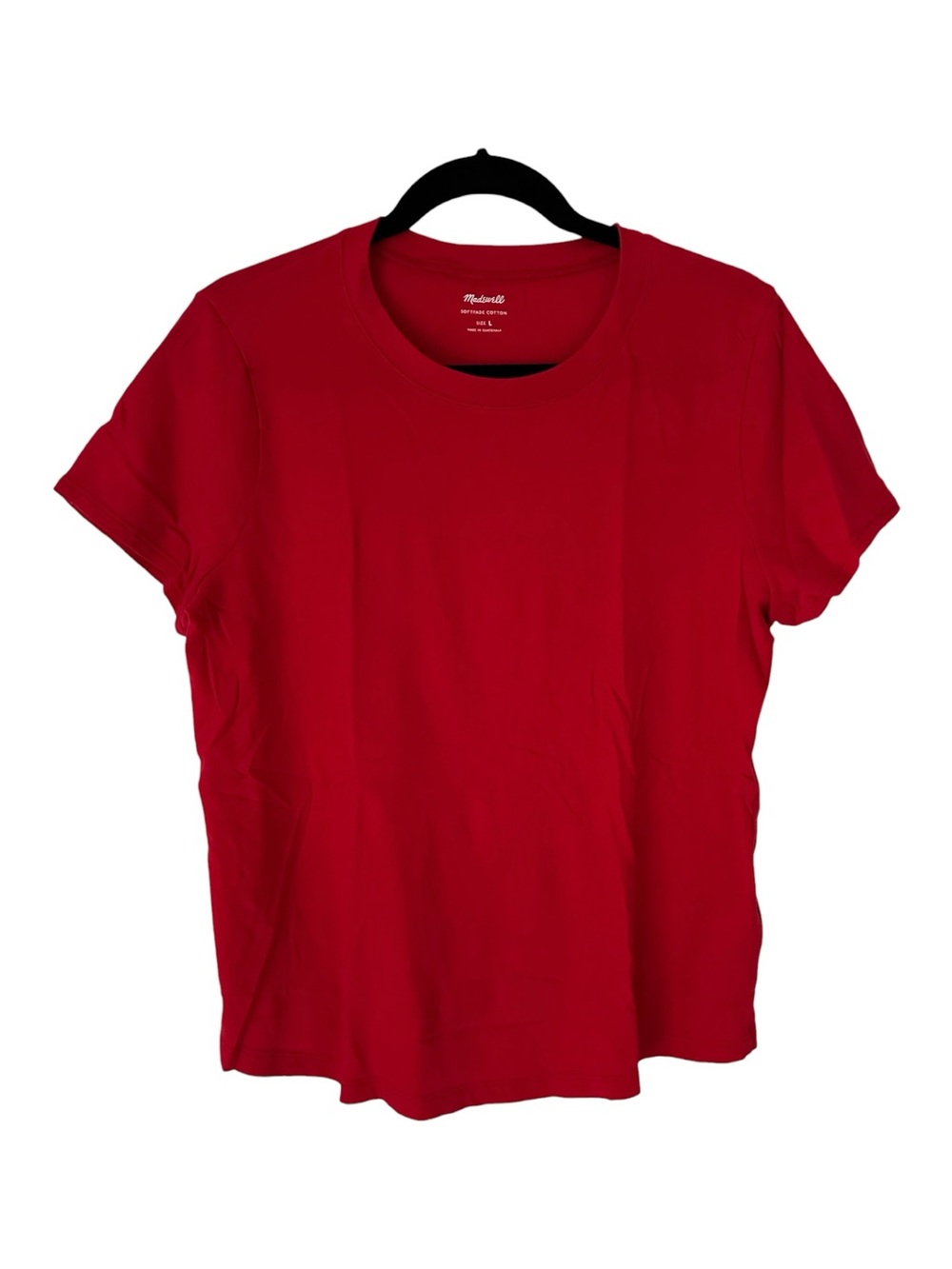 Madewell Red Softfade Cotton Short Sleeve Crew Tee